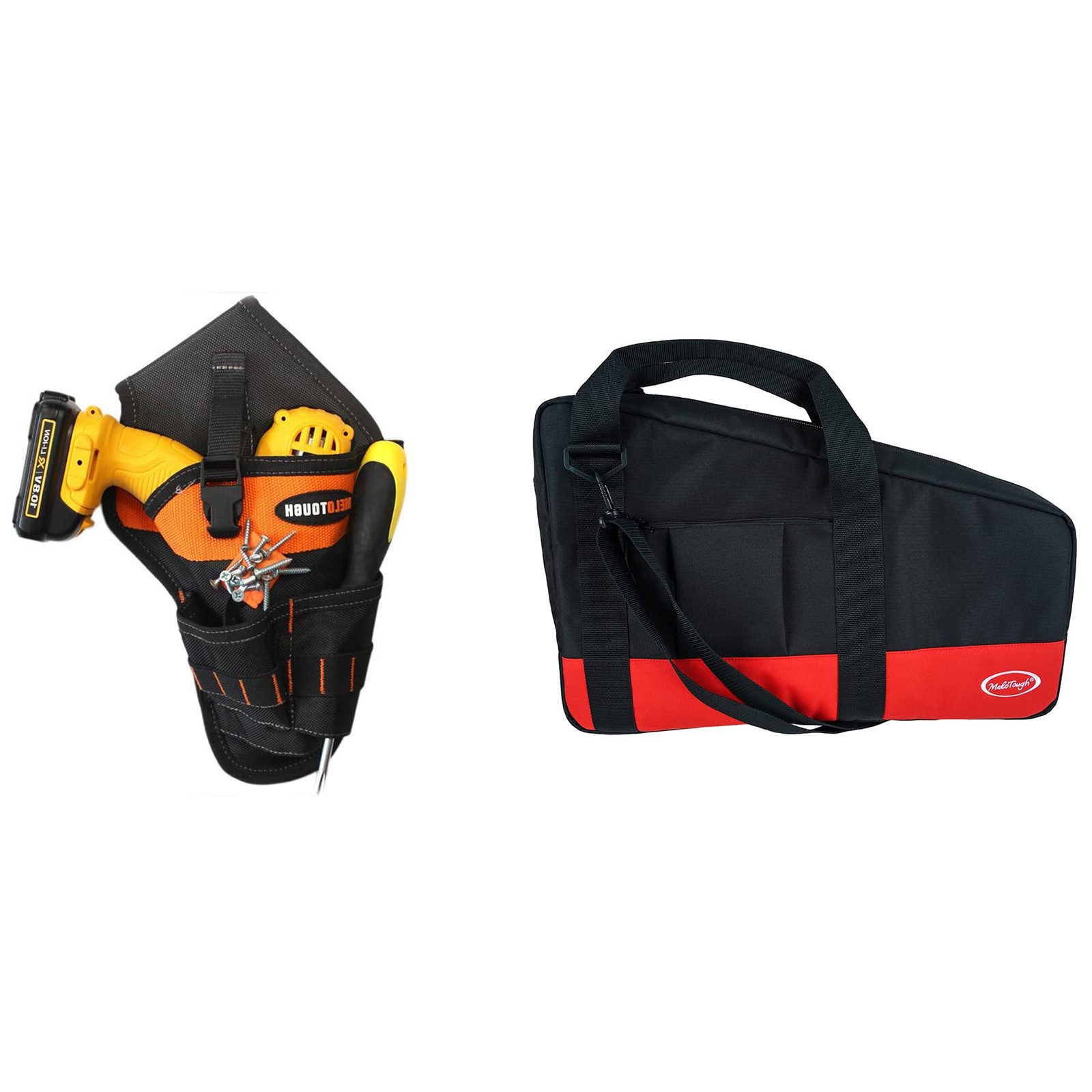 MELOTOUGH Heavy Duty Framing Nail Gun Tool Bag with Extra Storage Pockets + Impa