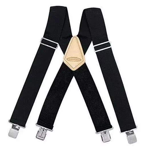 New McGuire Nicholas 115 BLACK Suspenders – Free Shipping