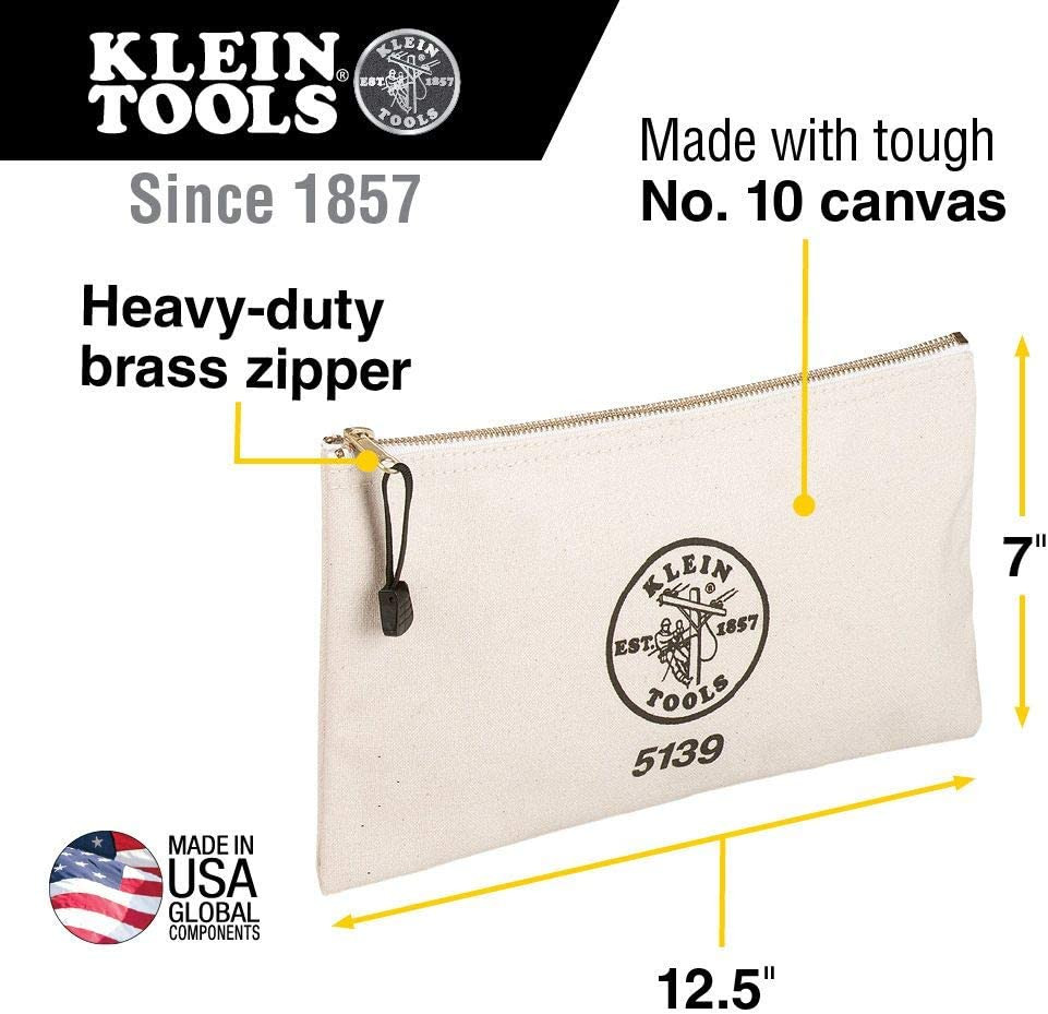 Versatile 4-Pack Canvas Tool Pouches in Red, Gray, Black & Brown – 12.5×7-Inch