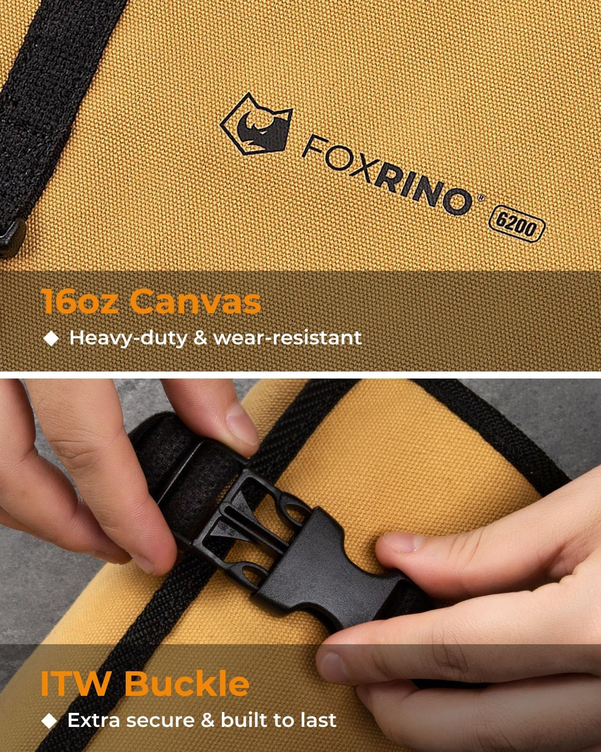 Tool Roll, Heavy Duty Tool Roll Bag Organizer, Roll up Tool Pouch with 20 + 1 Po