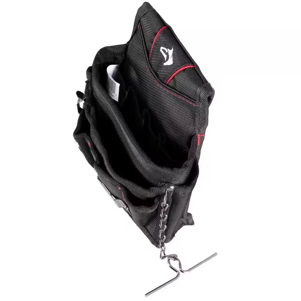 9-Pocket Black Maintenance Tool Pouch