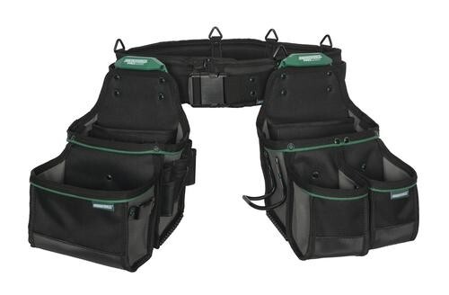 3 Piece Tradesmen Set Padded Belt Contractor Framer Pouch Steel Clip Storage