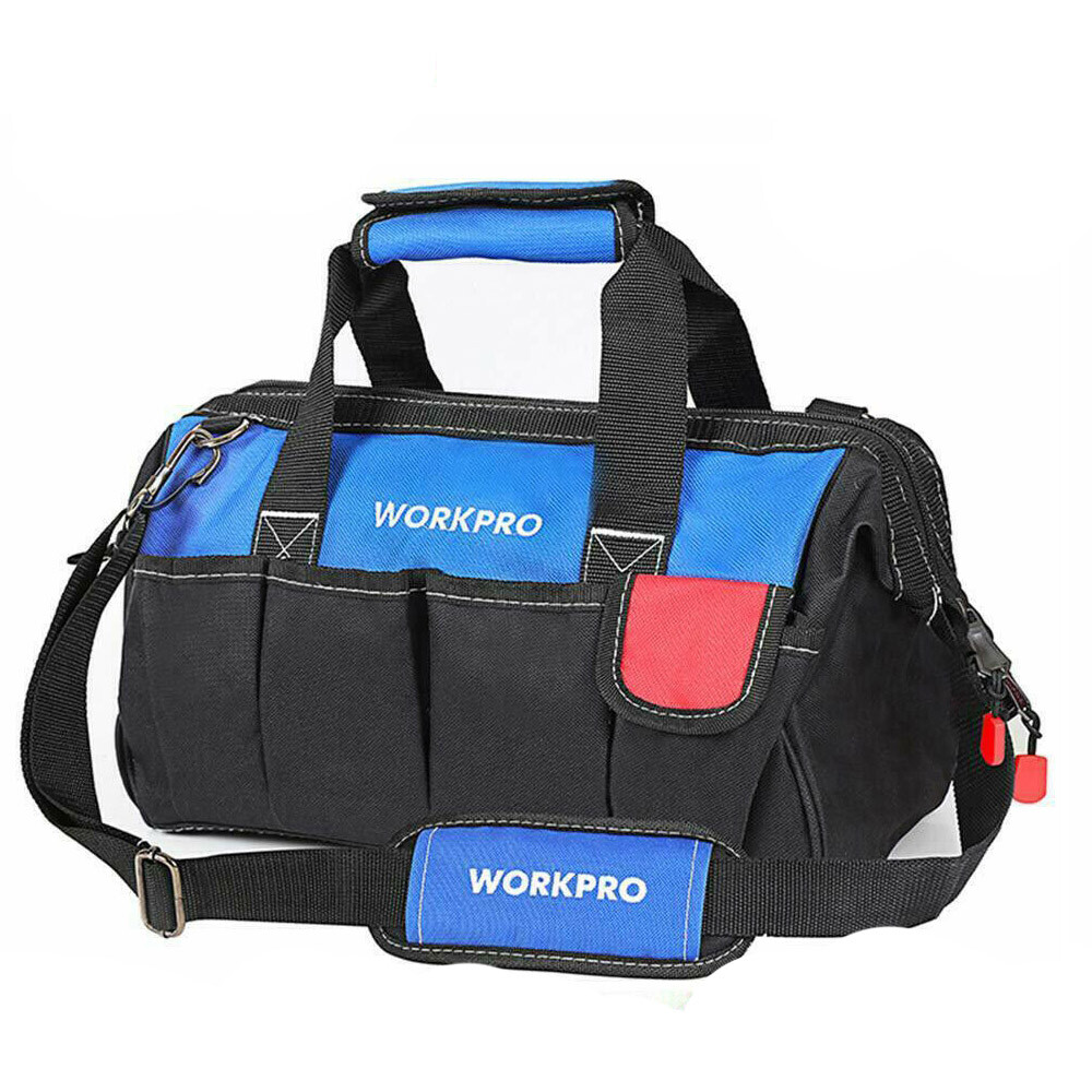 WORKPRO 18 inch Tool Bag Wide Mouth/2PC-13”&18” Tool Bags Heavy Duty Storage