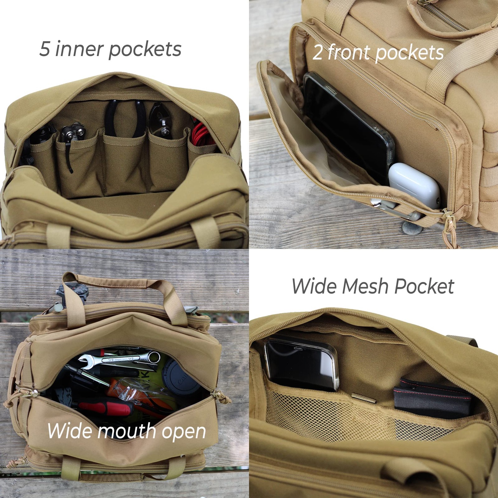 Coreflex 12-Inch Heavy Duty Tool Bag, Tactical, Gear, Range, EDC,Tool for car…