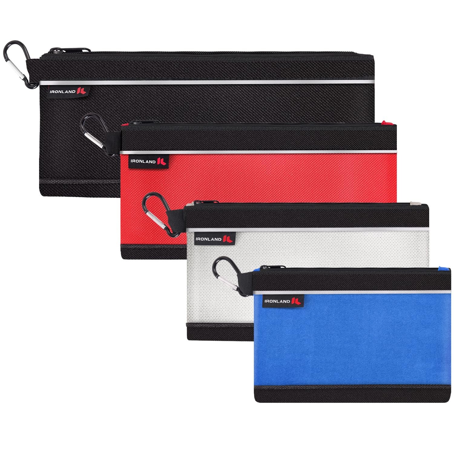 4 Pack Small Tool Pouches Waterproof Heavy Duty Zipper Tool Bags