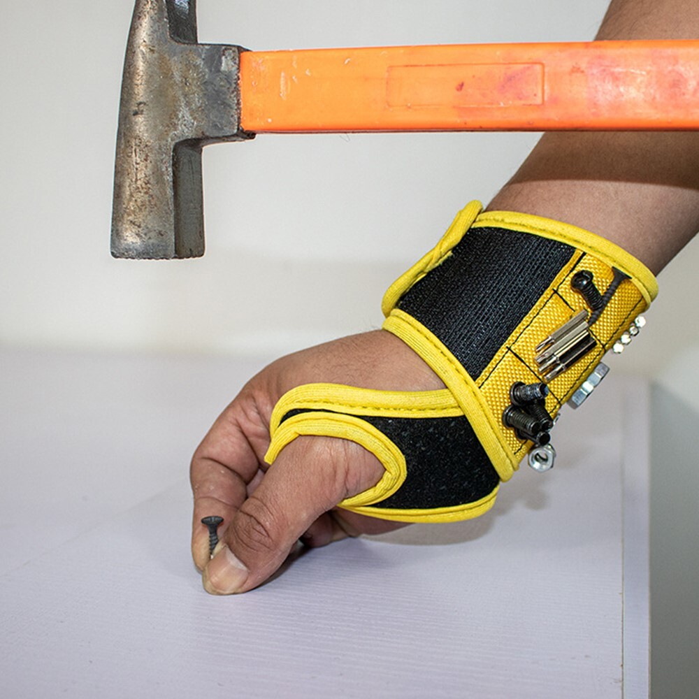 Premium Quality Stable Easy to Use Thumb-Wrapped Magnetic Tool Storage Wristband