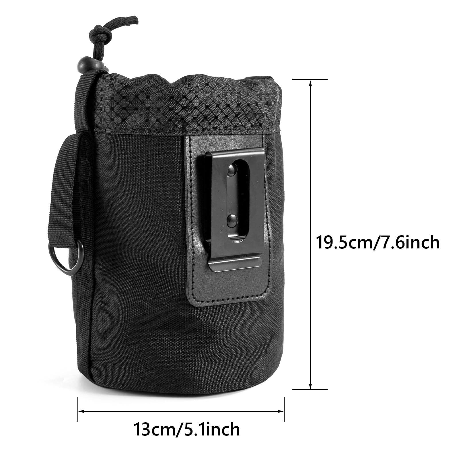 Modular Clip-On Nail & Screw Work Pouch for Tool Belts Vests Panels Black