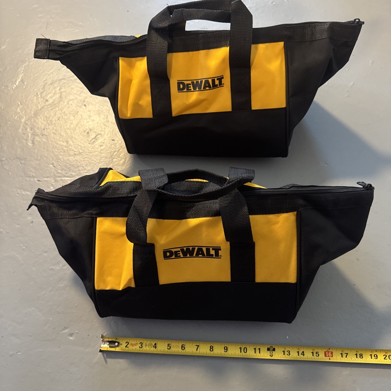 NEW – SET OF 2 DeWALT Heavy Duty Ballistic Nylon 13″ Tool Bags (13” x 10” x 10”)