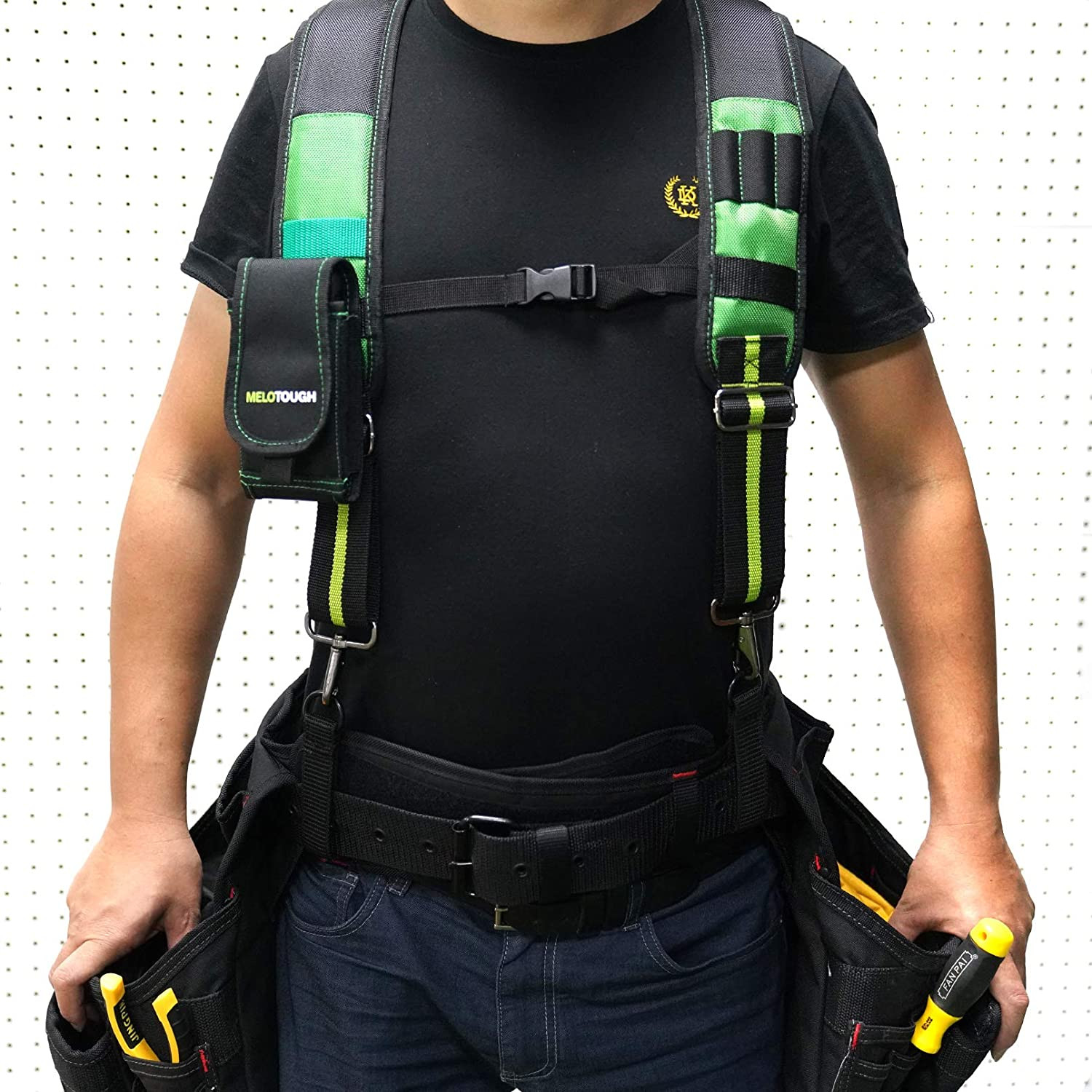 Tool Belt Suspenders Construction Work Suspenders With detachable Oliver Green