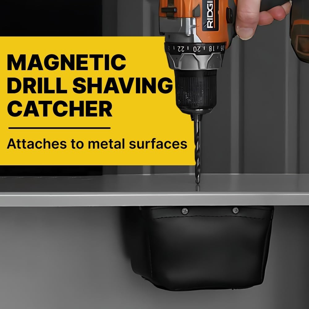 Magnetic Drill Dust Catcher Bag – Non-Conductive Chip Collector for Metal Shavin