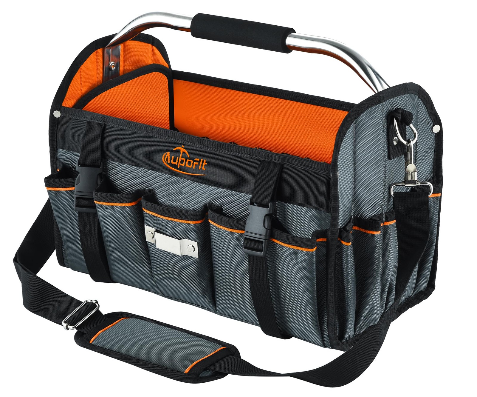 16 Inch Open Top Tool Bag 29 Pockets Electrician Tool Tote Bag With Handle & Pad