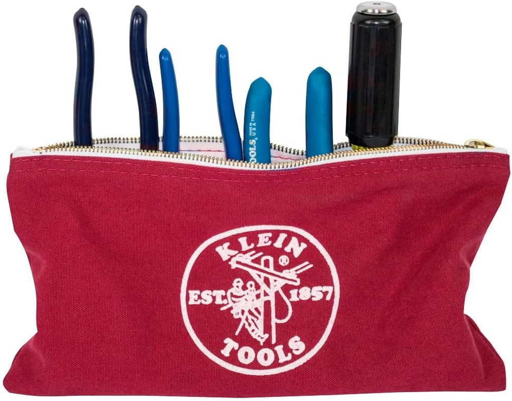 5141 Zipper Tool Bag, Tool Pouch, Bank Deposit Canvas Utility Bag, 12.5 X 7-Inch