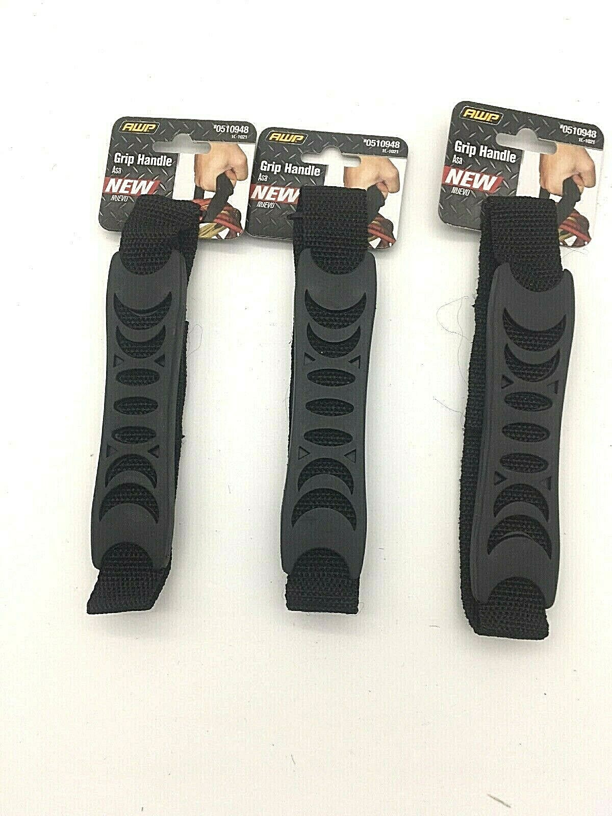 AWP Grip Handle 3 Pack 1L-1021 Utility Strap Handle, cords rope keys