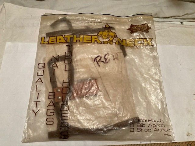 USA LEATHER NECK Atchison Canvas Cotton Nail Bag Tool Holder Apron – New In Pkg