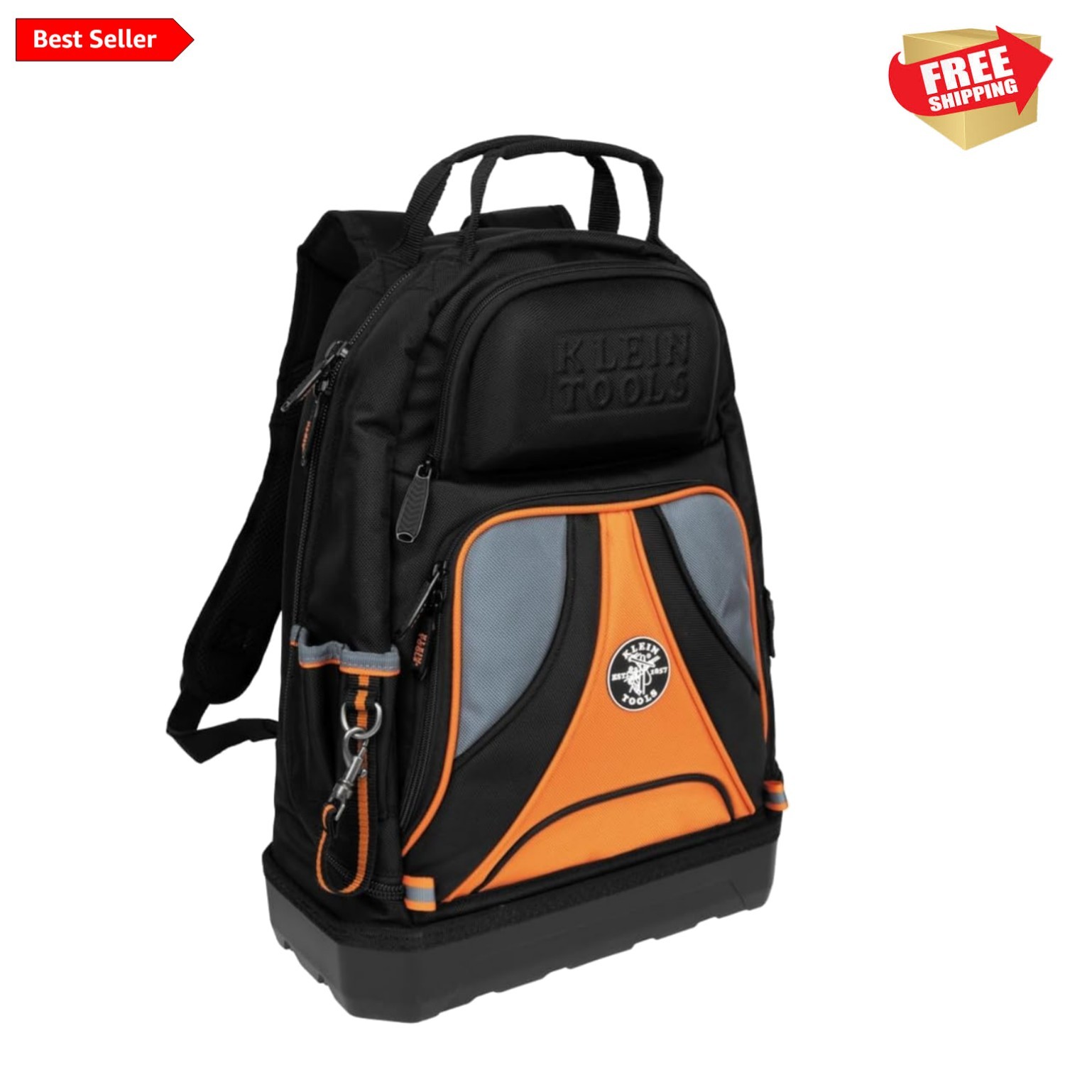 Durable 39 Pocket Tool Organizer Backpack – Waterproof Molded Base for Safety