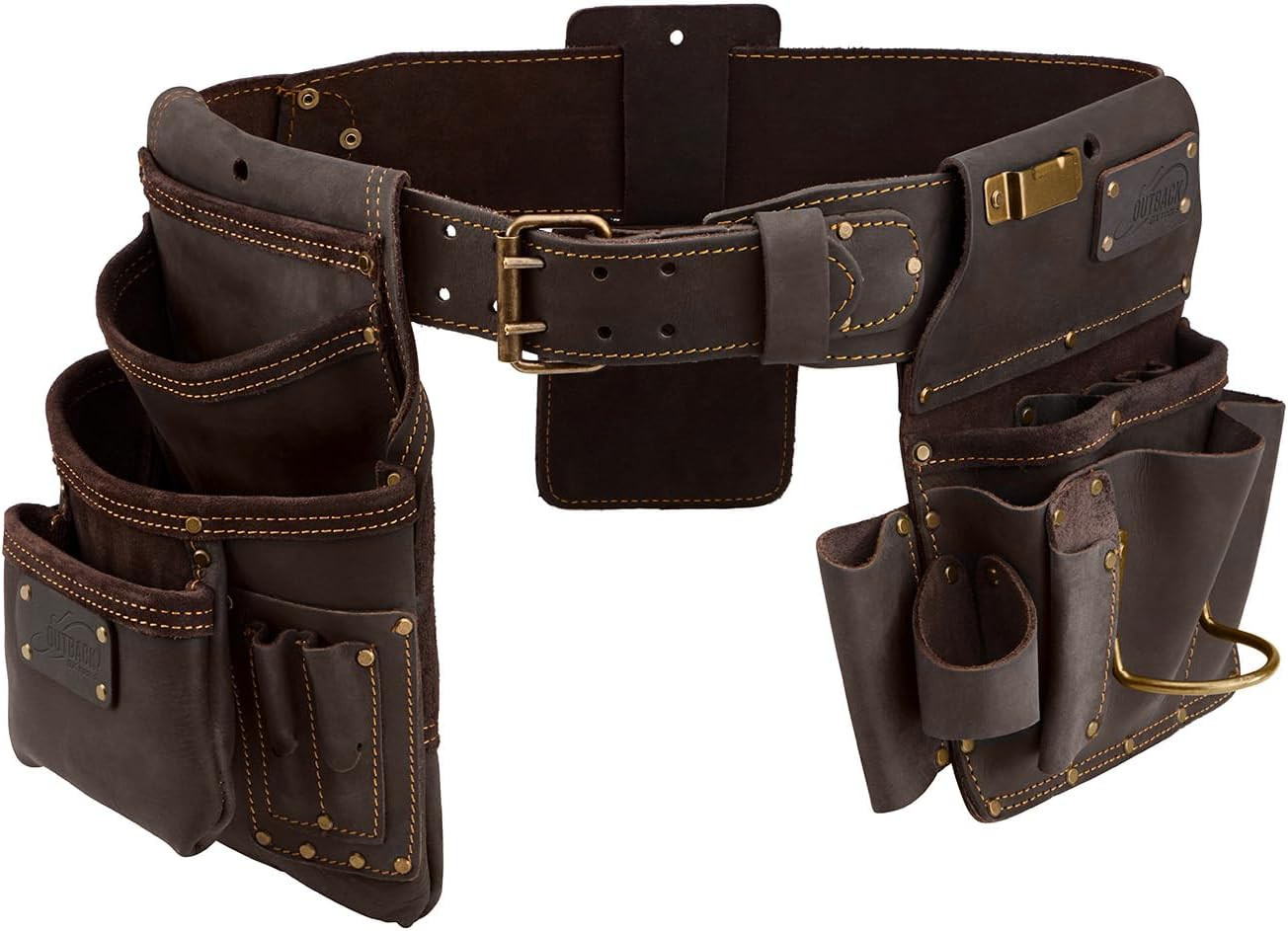 Pro Drywall Tool Belt – 22-Pocket Leather Tool Belt Pouches – (XL) Made of Oil-T