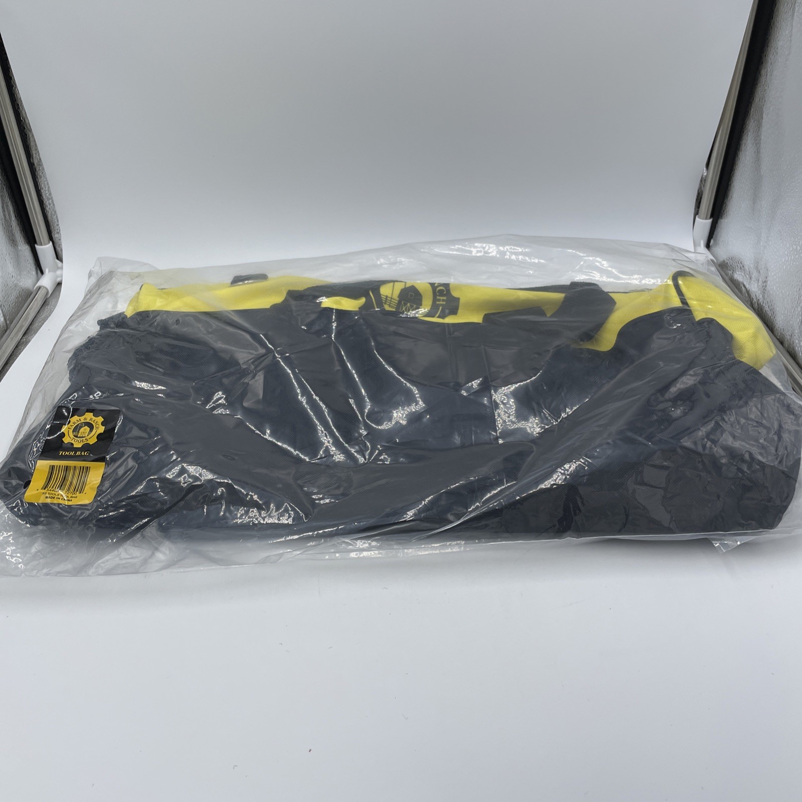 Farm And Ranch Tool Bag 18”x9” Shoulder Strap Black Yellow New In Package