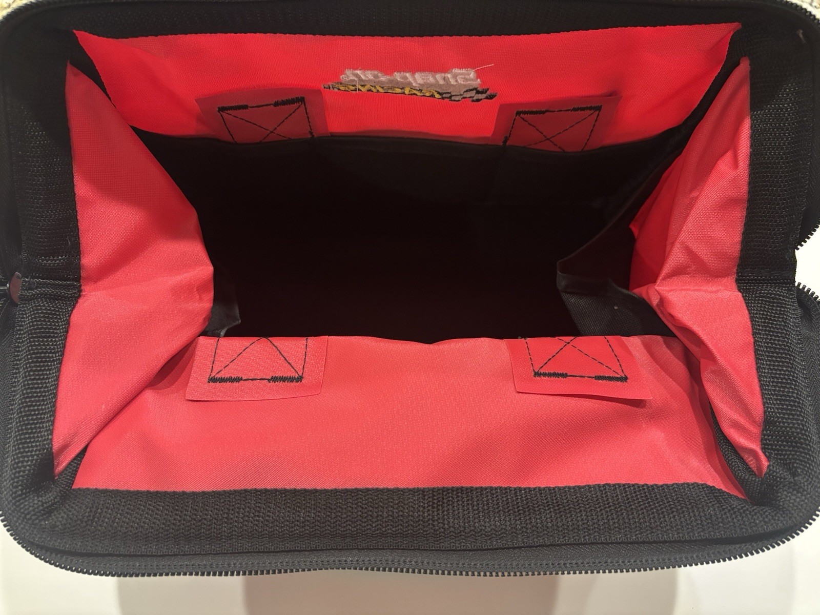 Snap-on Racing Red/Black Fabric Zipper Tool Bag with Handles