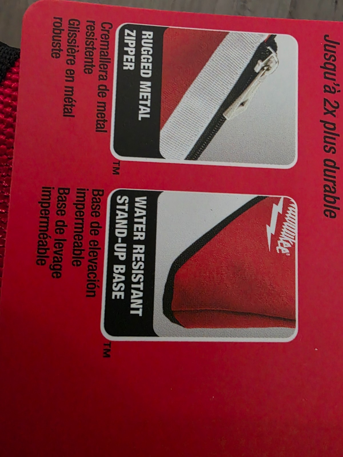Milwaukee Zipper Tool Pouches Bags 14, 8, and 6 in. Stand-Up Base Storage Canvas
