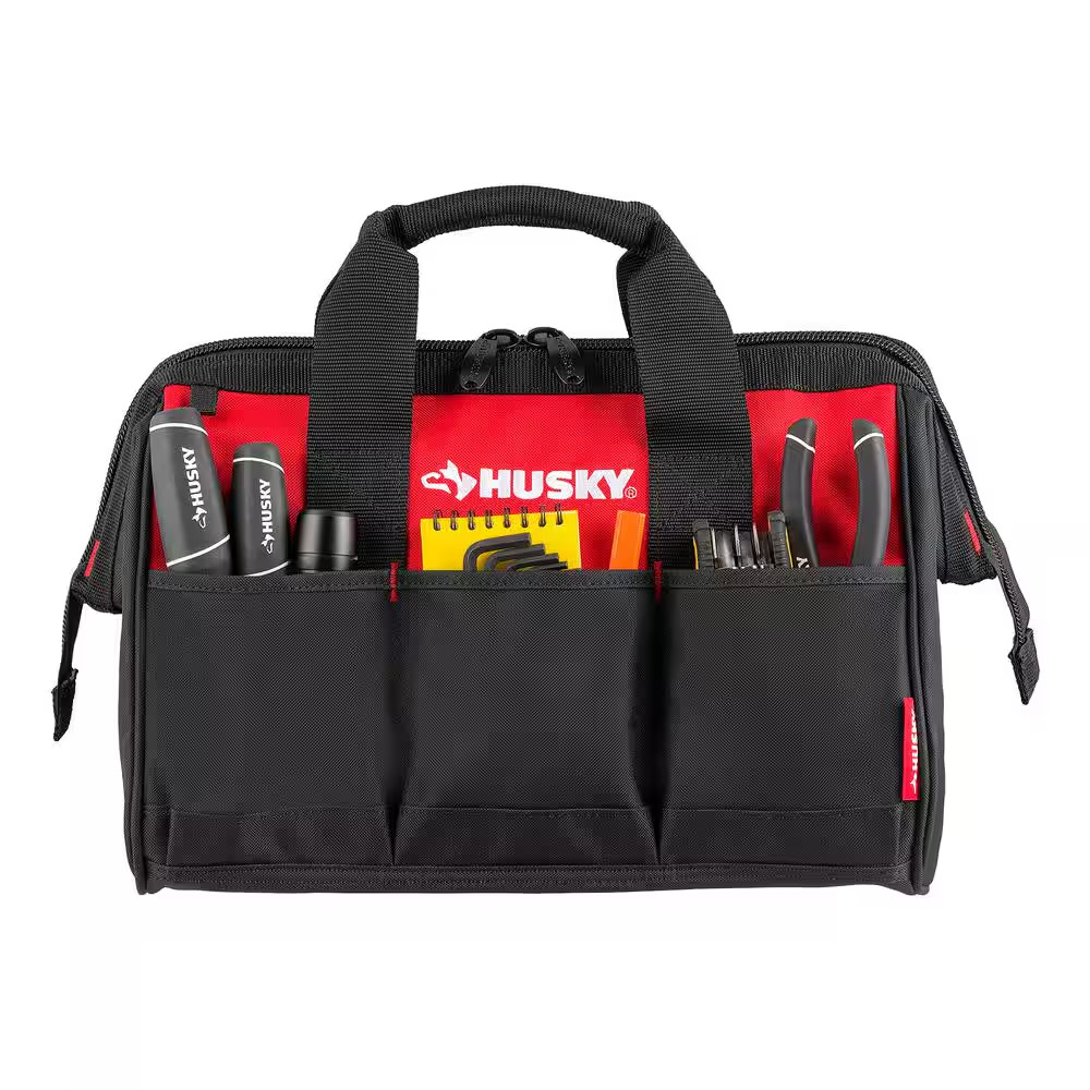 15 In. 8 Pocket Zippered Tool Bag