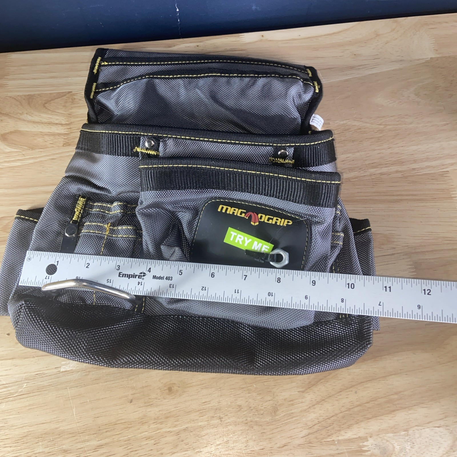 MagnoGrip Tool Pouch 10 Pocket Magnetic Belt Holder Durable 11 in Ballistic Poly