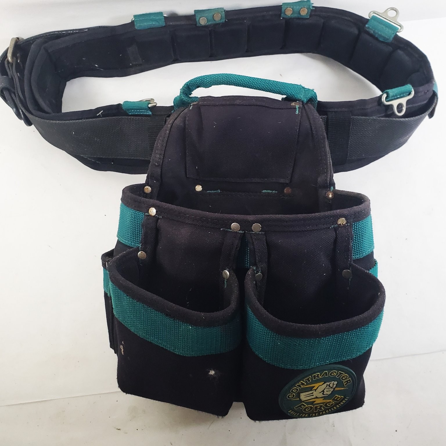 Gatorback Tool Belt Pouch Padded Black Teal Contractor Force
