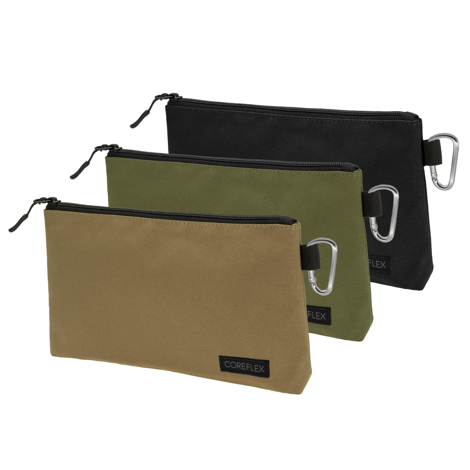 3 Pack 10″ Medium Premium Tool Pouch Zipper Bag Multipurpose Storage Pouch