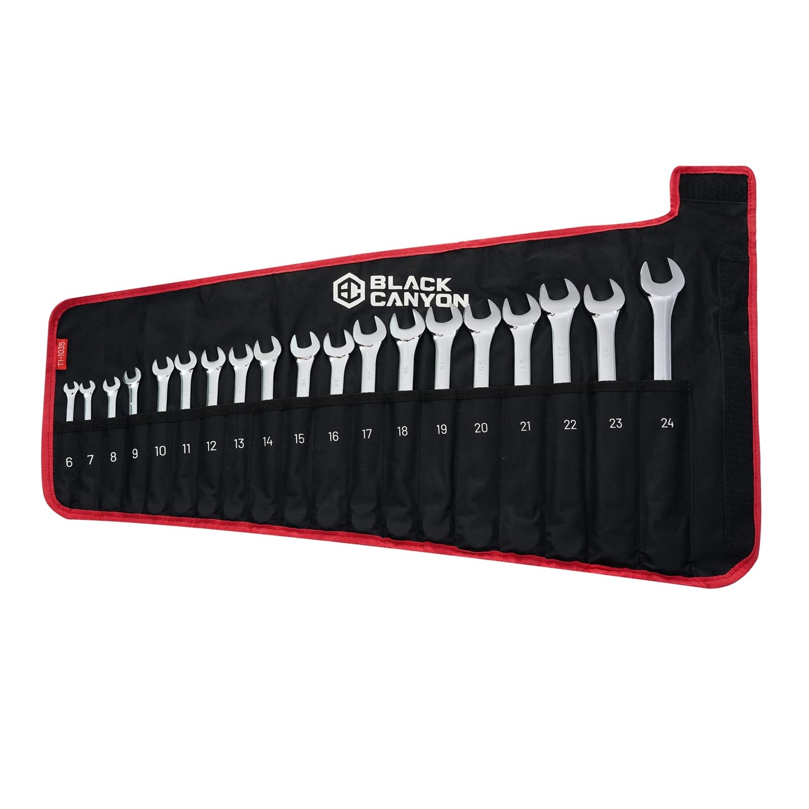 Wrench Pouch, Wrench Pouch Roll Up, 19 Pockets, Ranging of 6-24 mm, Waterproo…