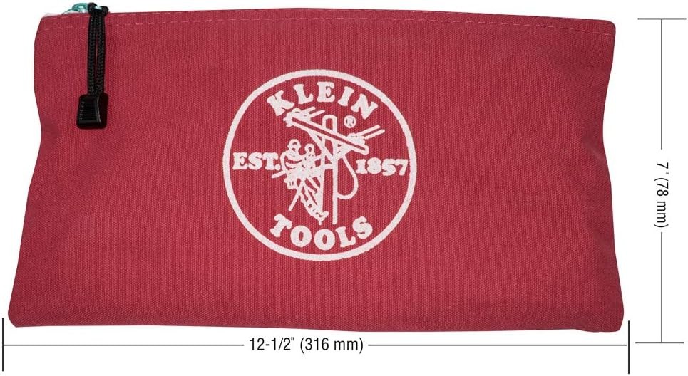 5141 Zipper Tool Bag Pouch Bank Deposit Canvas Utility 12.5 x 7-Inch