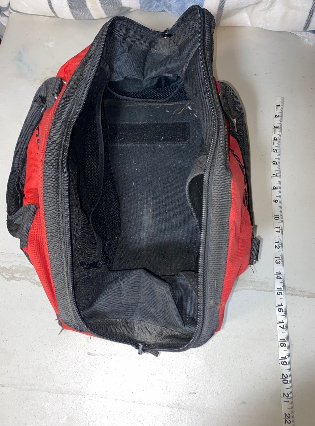 Snap-on Tool Bags Set of 2 Red Black Fabric With Handle