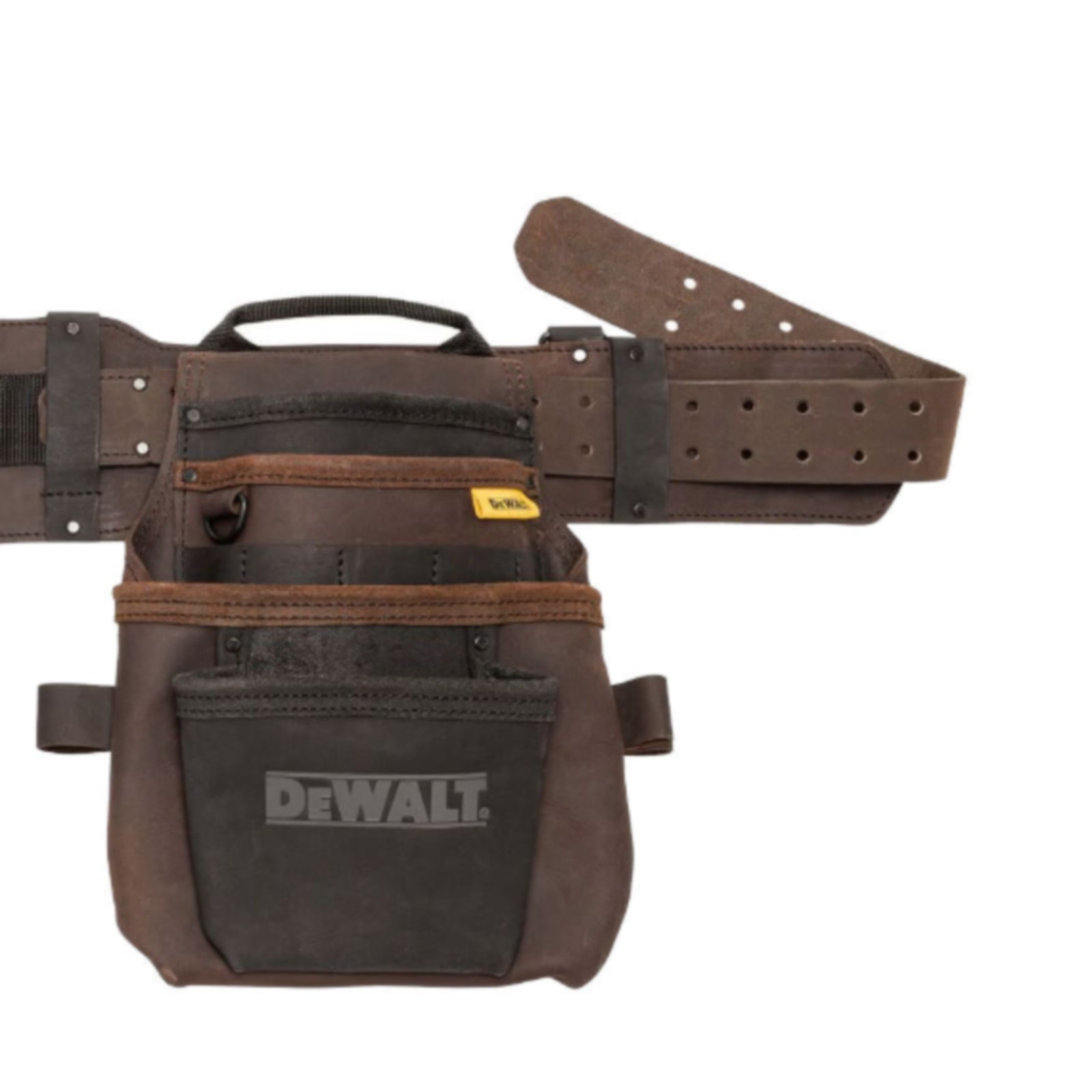 DEWALT DWST550113 18-Pocket Nubuck Leather Tool Pouch Belt Set