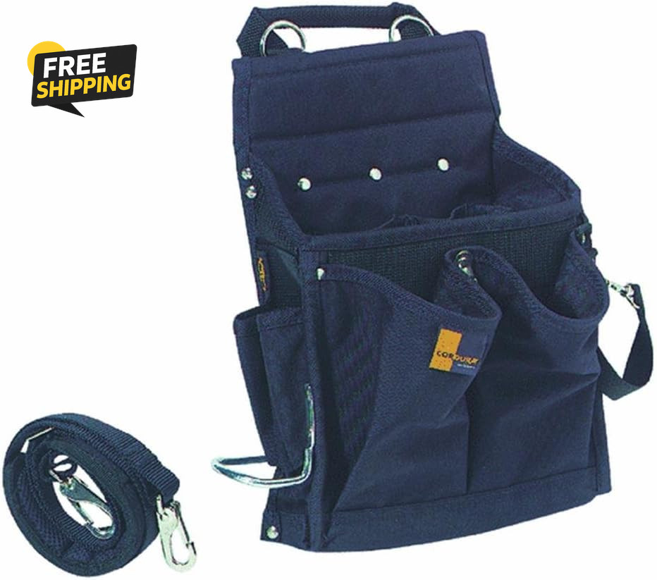 5508 Professional Electricians Tool Pouch, 20 Pocket,Black