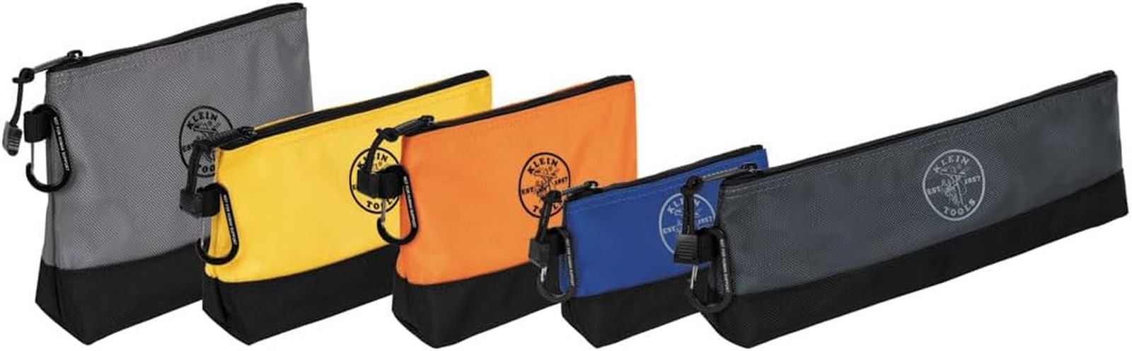 Versatile Canvas Zipper Bags & Tool Pouch Set with Carabiners – 4 & 5-Pack