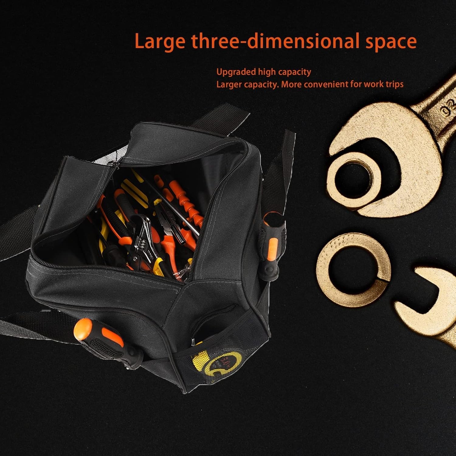 Waterproof 14-Inch Tool Organizer Bag | Ergonomic Handheld Design for Easy Use