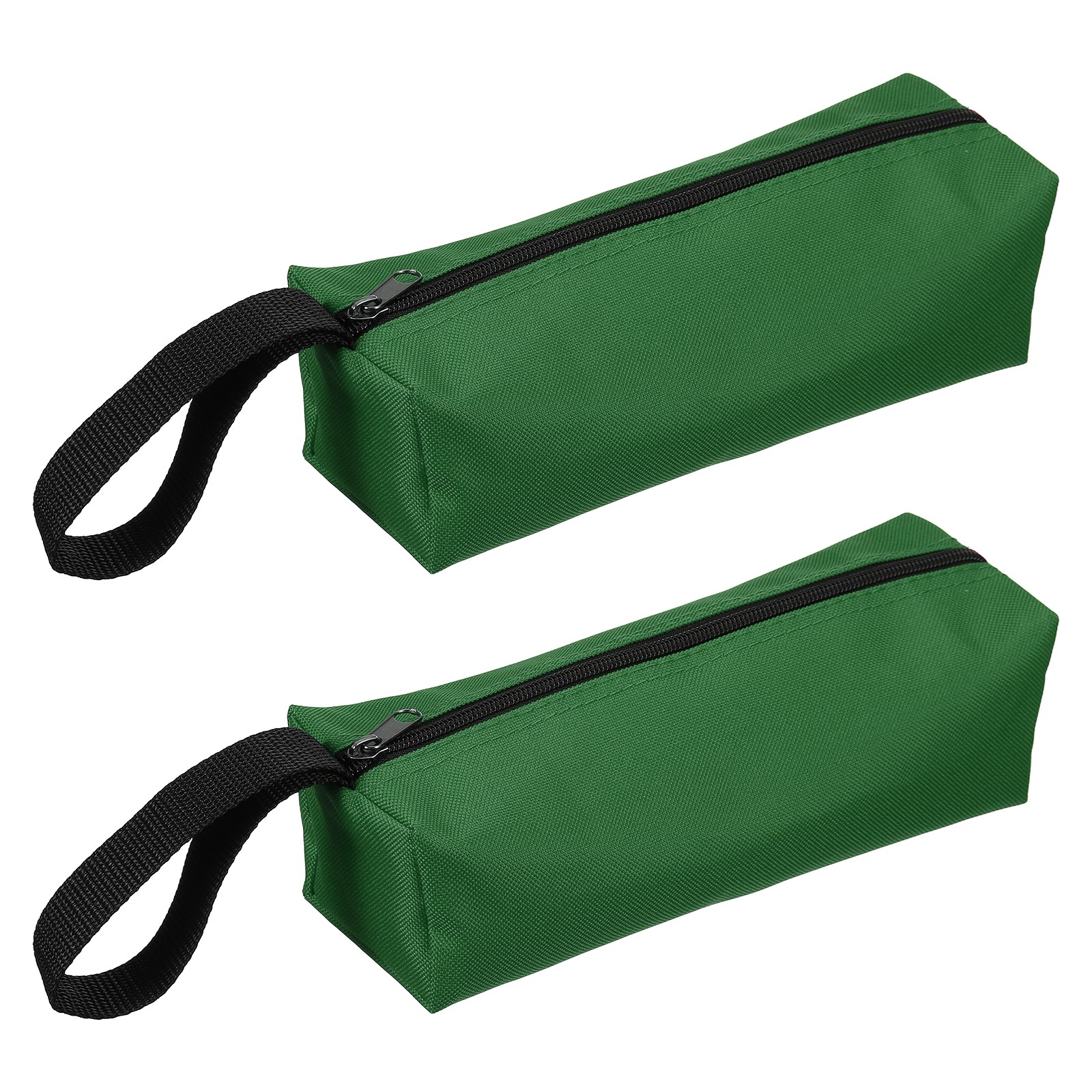 2 Pcs 9.8×3.3×2.8″ Multi Purpose Zipper Canvas Tool Pouch, Army Green