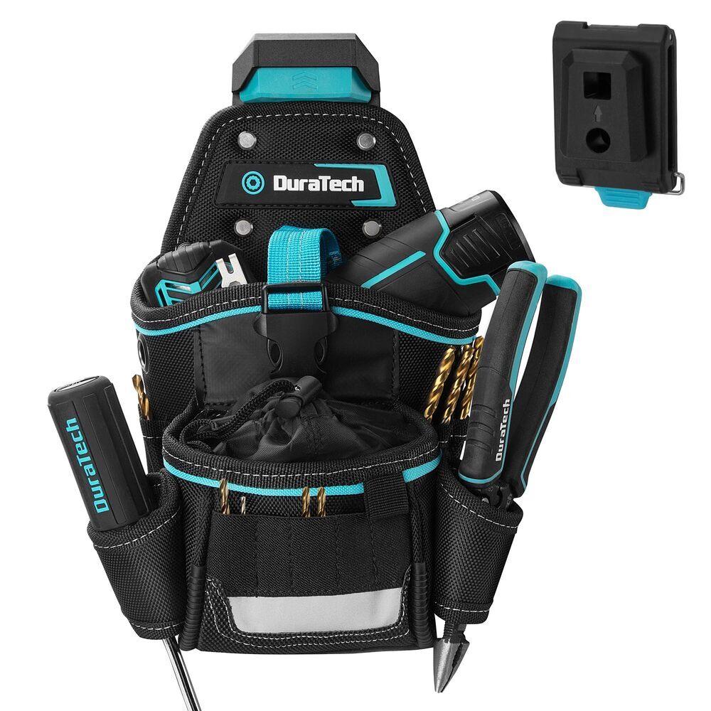 DuraTech Large Drill Driver Holster Drill Holder w/Side Bit Pockets Holder Strap