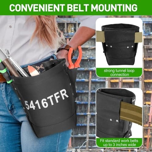 “Flame Resistant Tool Bag 5x10x9in – Durable Canvas Pouch with Reinforced Bottom