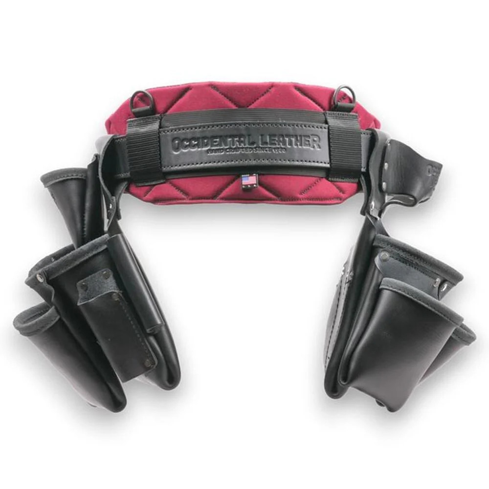 Occidental Leather Proformance Proframer Tool Belt Set Red/black/gray Medium