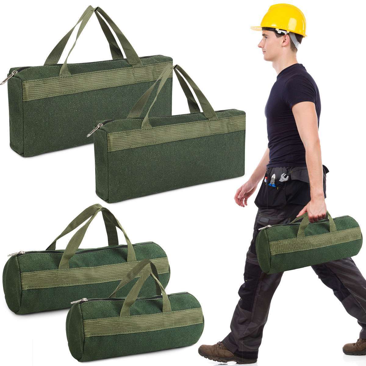 Large Tool Bag with Zipper, Multipurpose Utility Oxford Tool Pouch Heavy Duty US