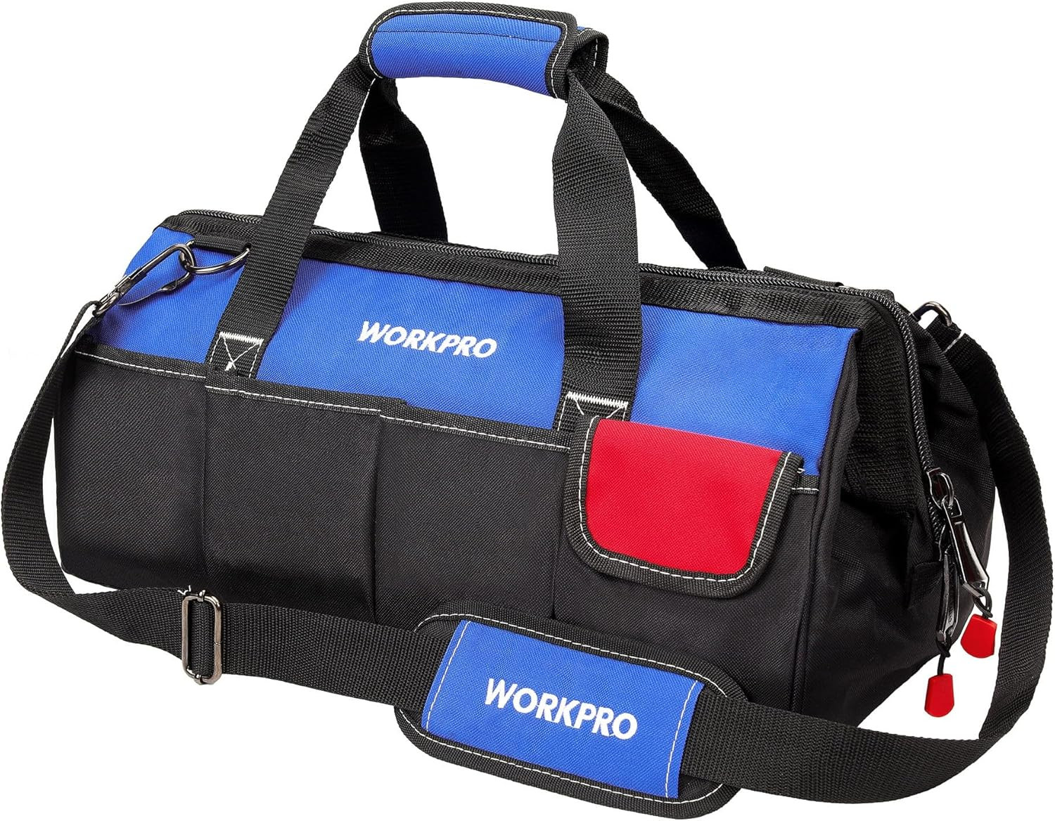 WORKPRO 18-Inch Close Top Wide Mouth Storage Tool Bag with Adjustable Shoulder S