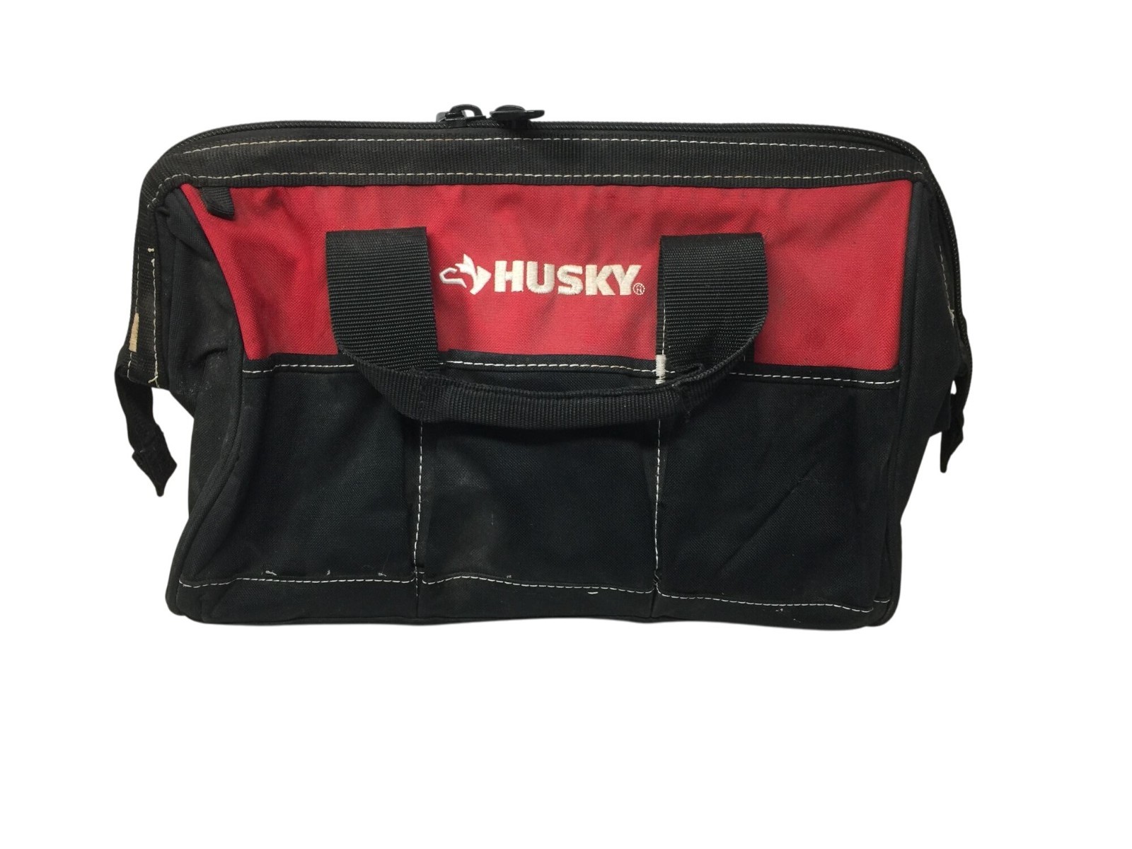 Husky Red and Black Zippered Tool Bag with Handles