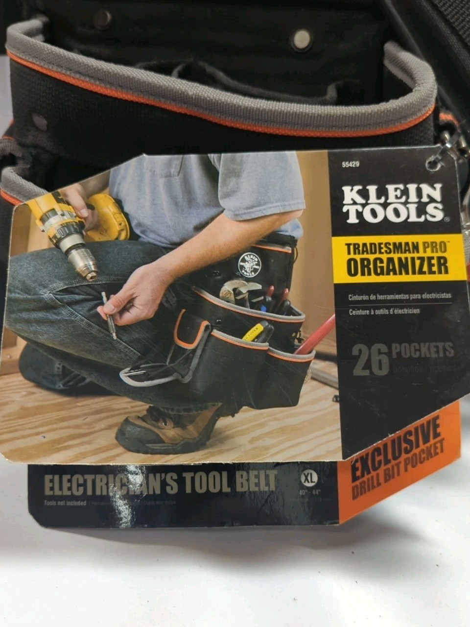 Klein Tools 55429 Tradesman Pro Electrician’s Padded Tool Belt Tool Pouch XL