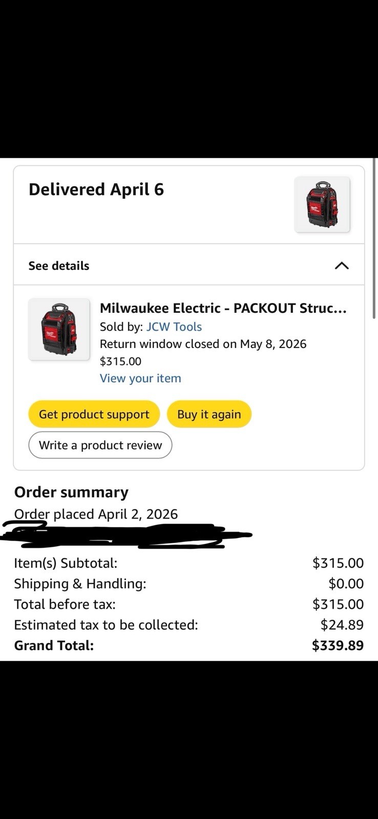Milwaukee PACKOUT Large Ballistic Tool Backpack Tear/Impact Base Red/Black