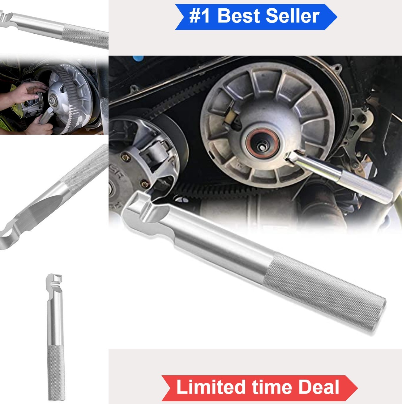 Belt Change Tool Kit Clutch Removal Wrench Aluminum Frosted Handle For Polaris