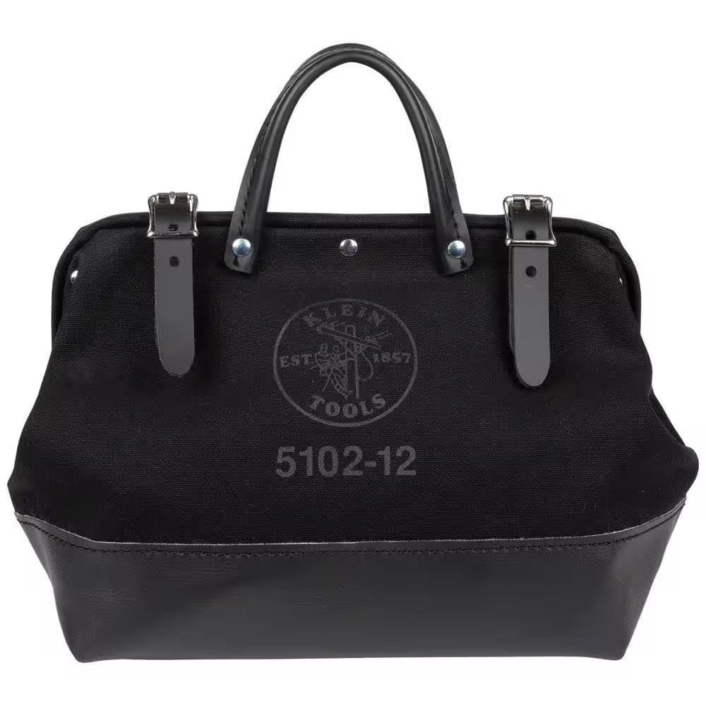 12 In. Tool Bag, Black Canvas