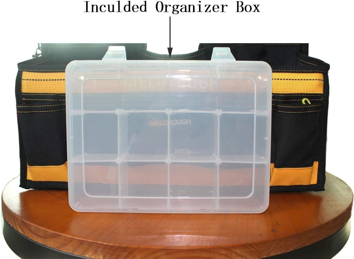Innovative 17-Inch Electric Tool Bag with Plastic Tray for Easy Organization