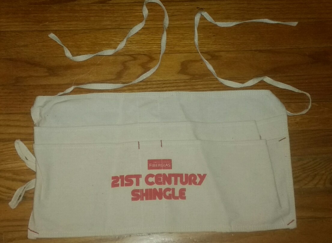 Owens Corning Fiberglass roofing Nail Pouch Tool Belt Apron Advertising NEW OLD