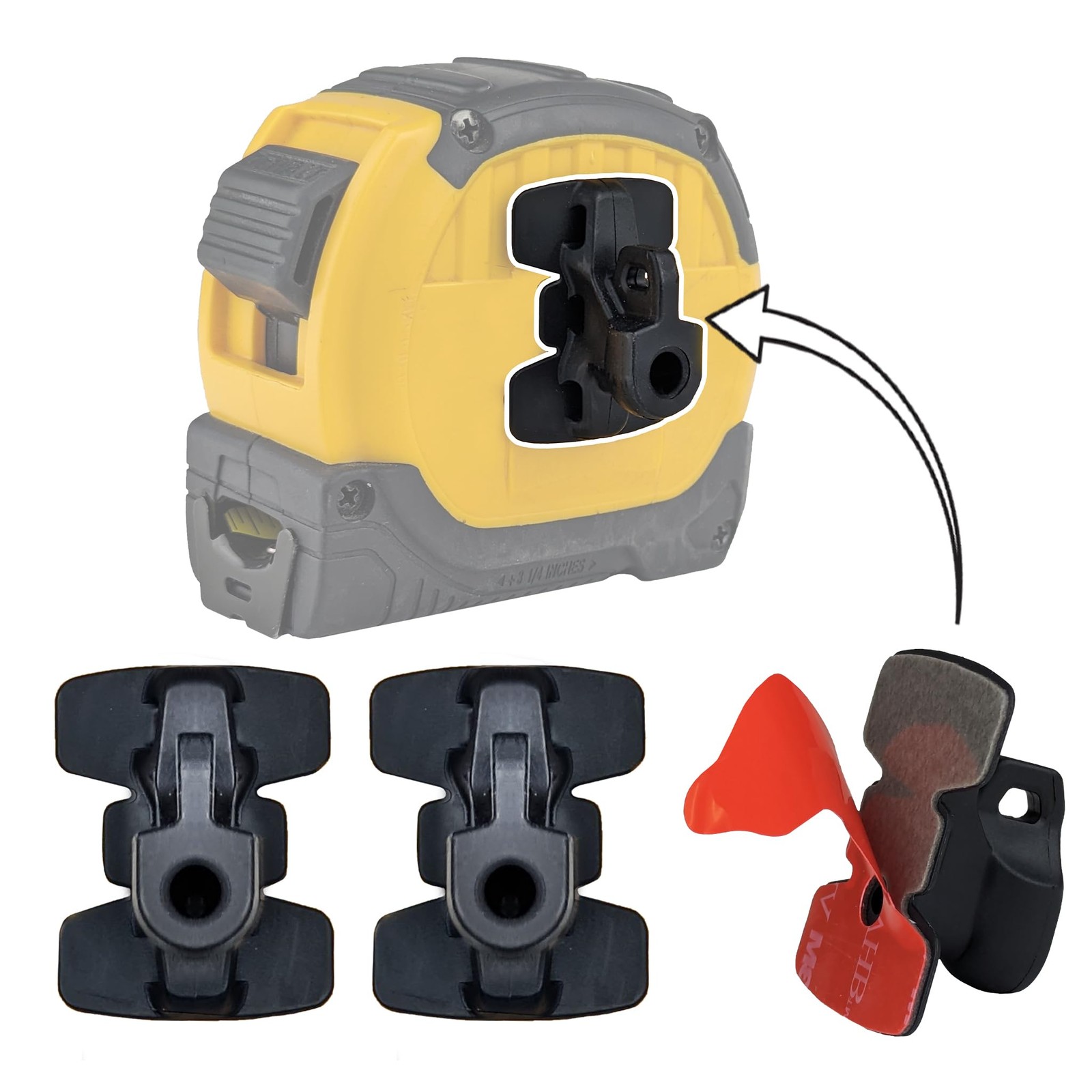 Pro Tool Tabs – Pack of 3 – Attach to Any Flat Surface Tool or Curved Handle …