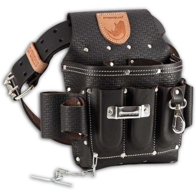 Heavy-Duty Electricians Tool Belt – 13-Pocket Top-Grain Leather Pouch