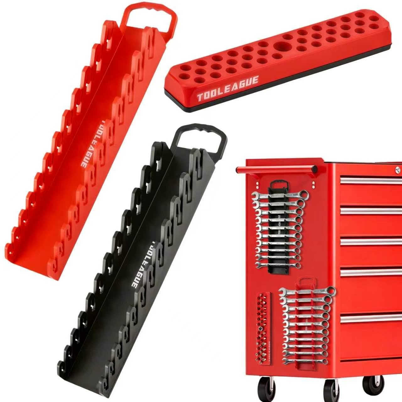 2Pcs Magnetic Wrench Organizer Set & 1/4″ Hex Bit Organizer